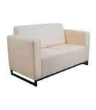 Sofa Kansas, on a metal frame, upholstery - leather Lux White order